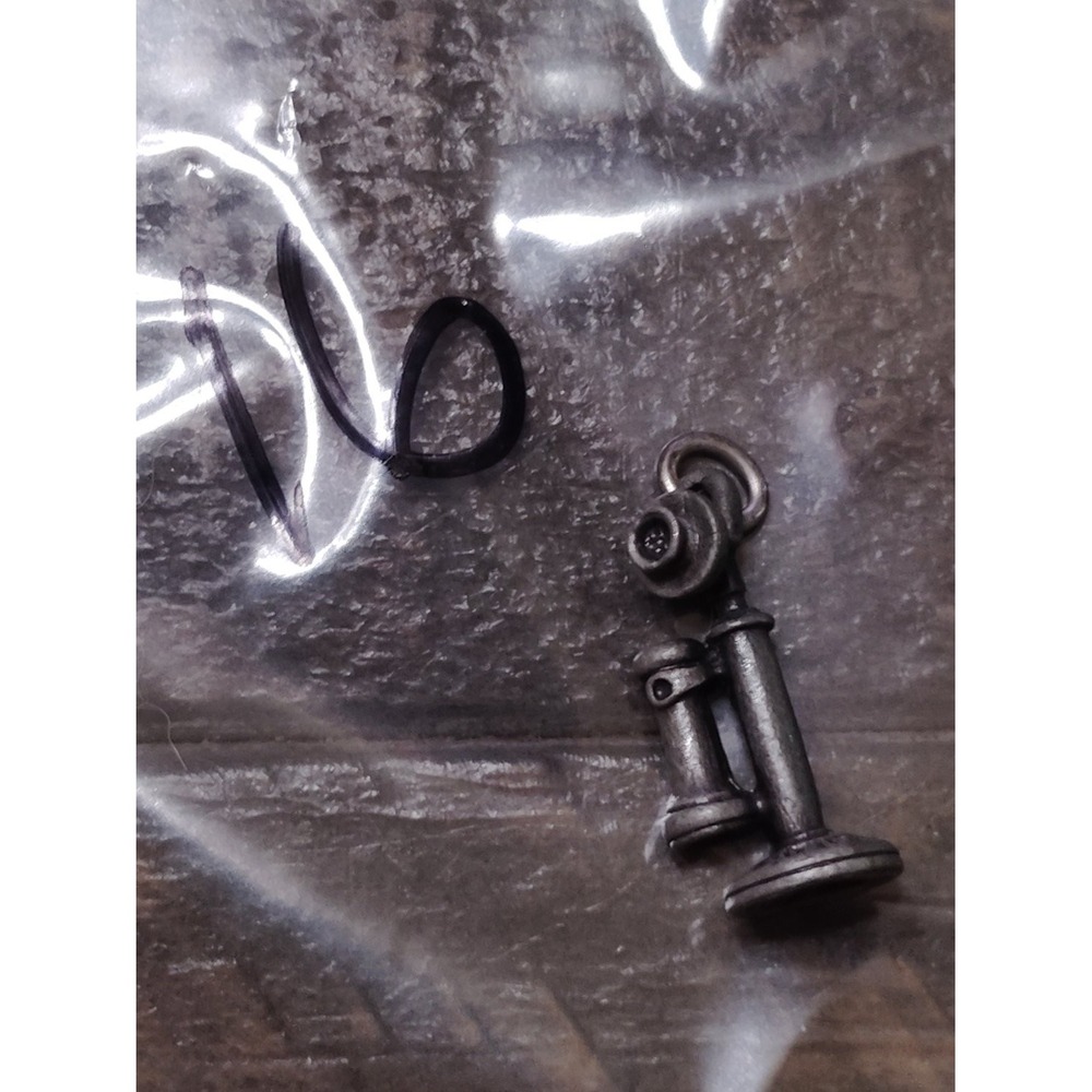 Vintage Lgb Sterling Silver Candlestick Telephone Charm At&t 3D Pendant